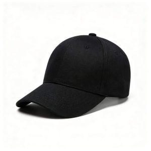 Black Cotton Baseball Cap