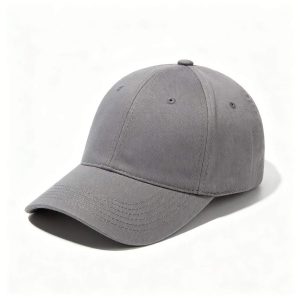 Gray Cotton Baseball Cap