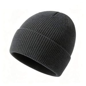 Dark Gray Knitted Beanie