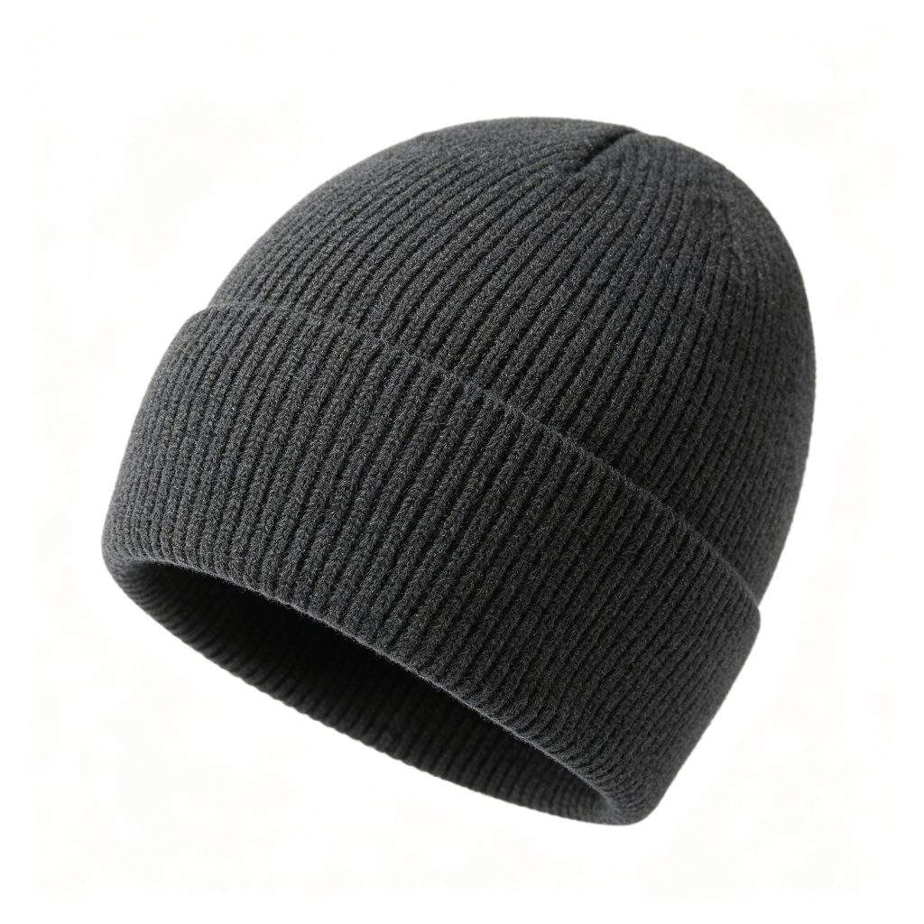 Dark Gray Knitted Beanie