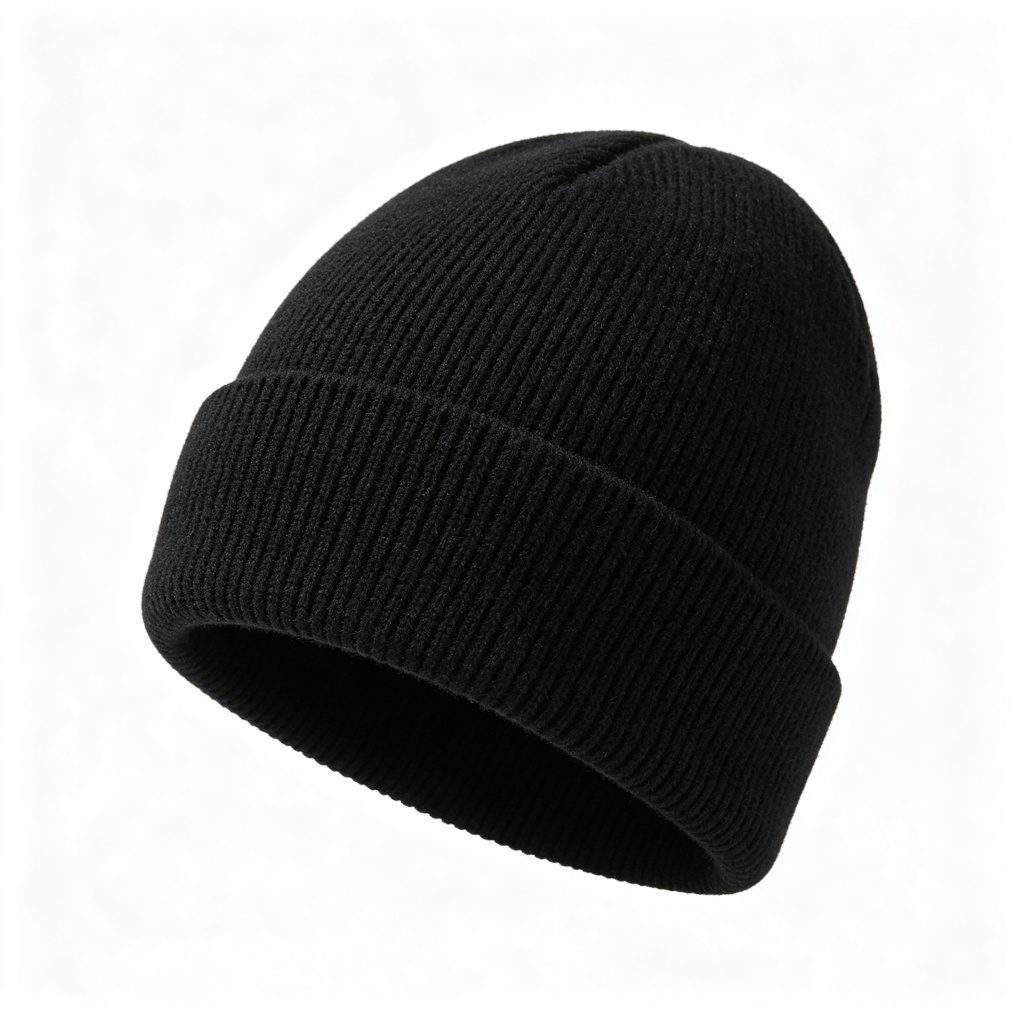 Black Knitted Beanie