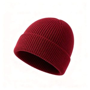 Burgundy Knitted Beanie