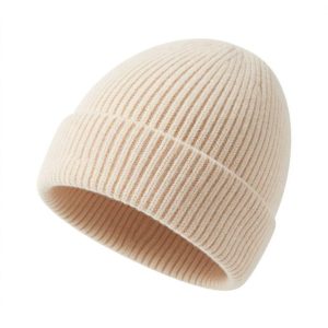 Beige Knitted Beanie