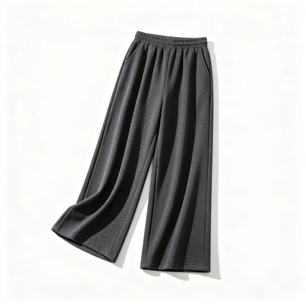 Dark Grey Wide Leg Sweatpants