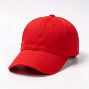 Red Cotton Baseball Cap
