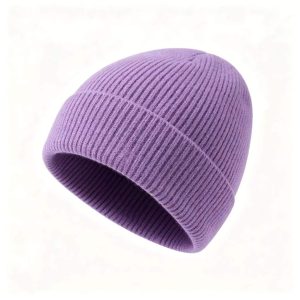 Purple Knitted Beanie