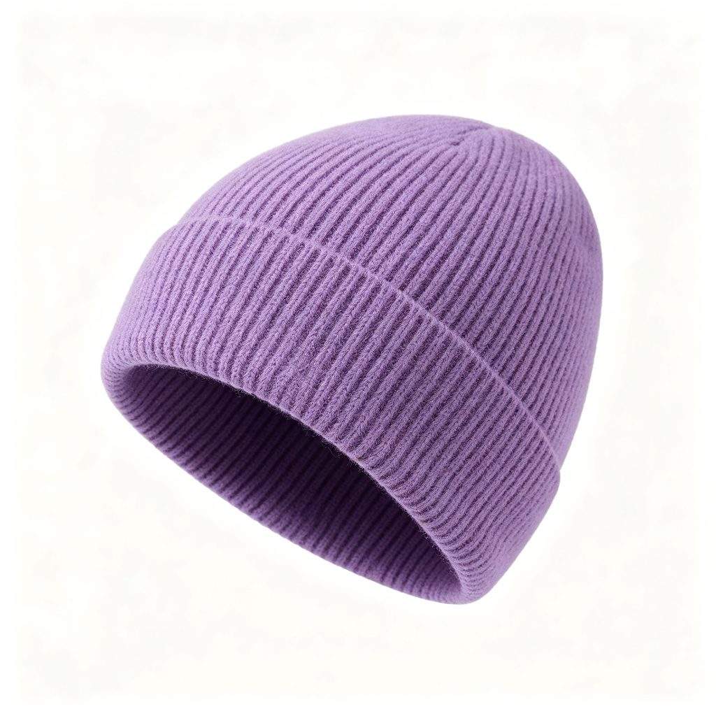 Purple Knitted Beanie