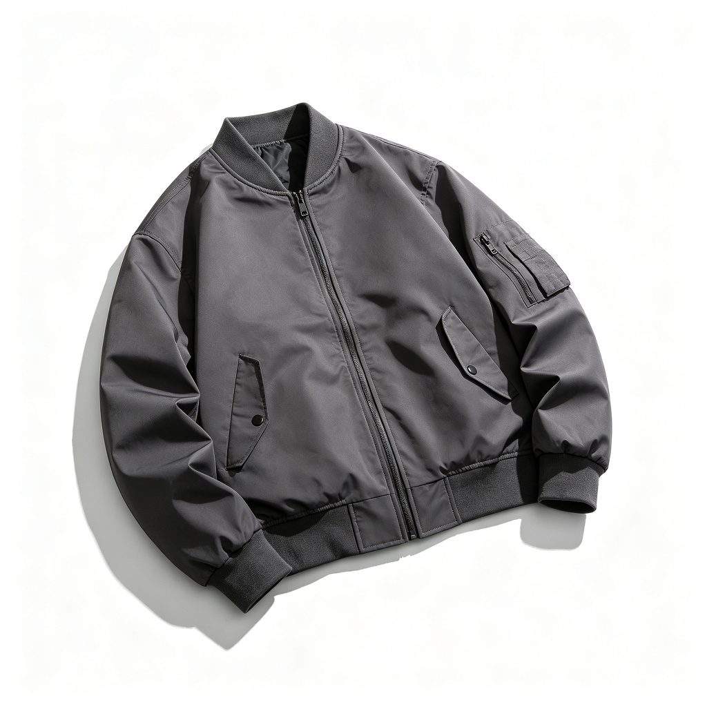 Dark Gray Bomber Jacket