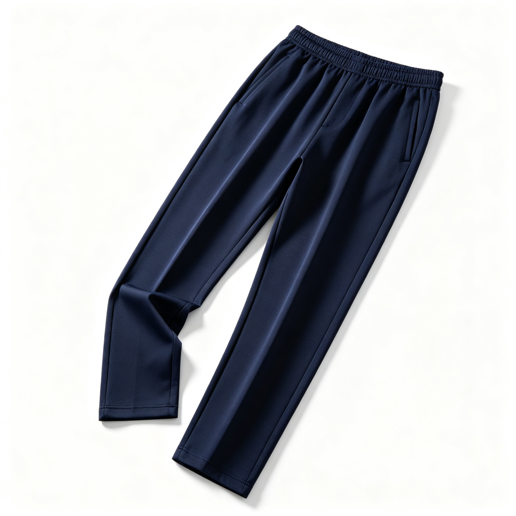 Navy Blue Straight Leg Athletic Pants