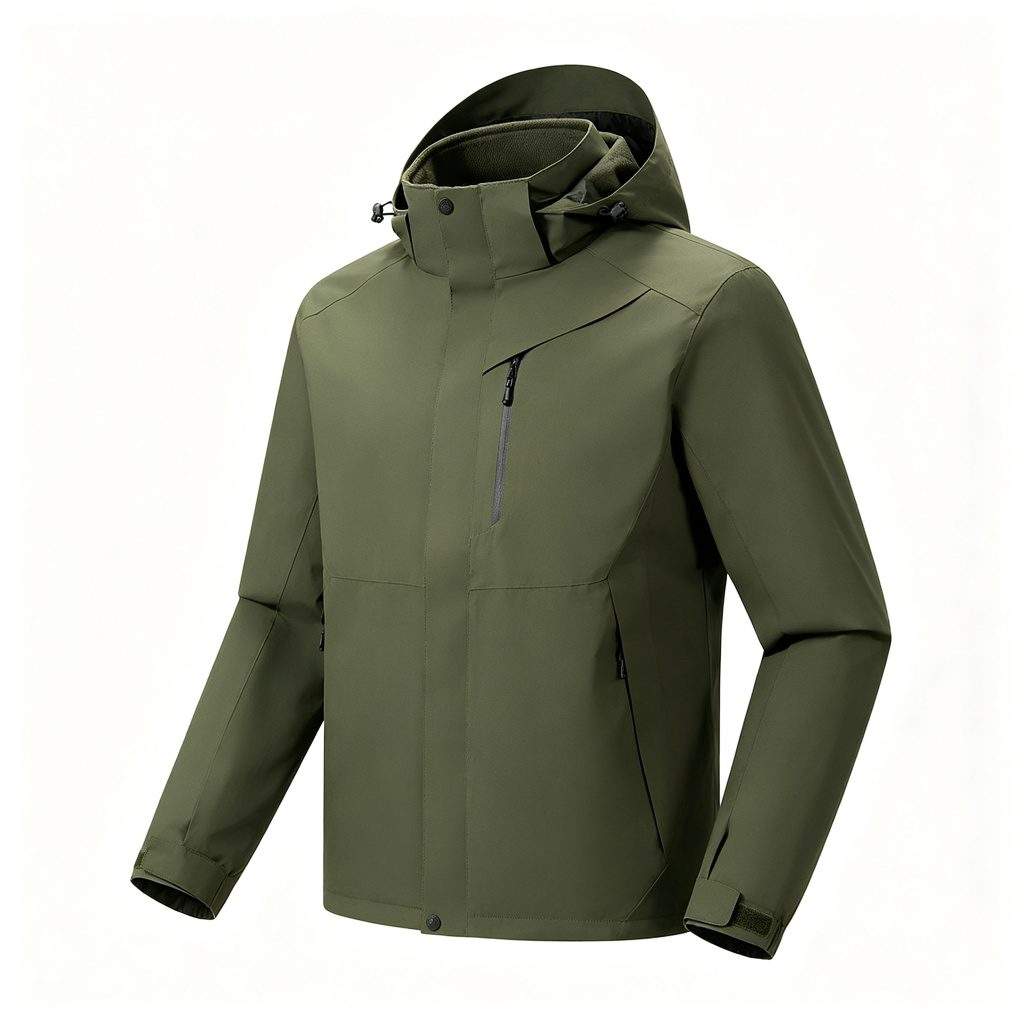 Military Green Outdoor Shell Jacket