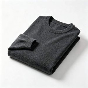 Dark Gray Crew Neck Knitted Sweater