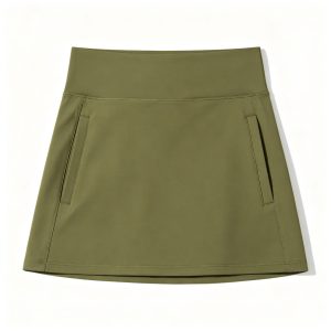 Olive Green High Waist Athletic Skort