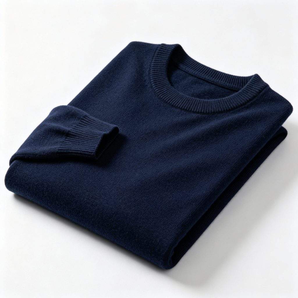 Navy Crew Neck Knitted Sweater