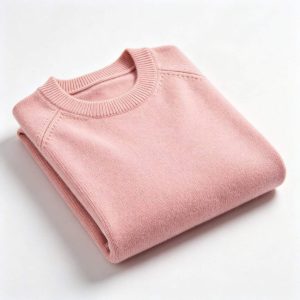 Pink Crew Neck Knitted Sweater