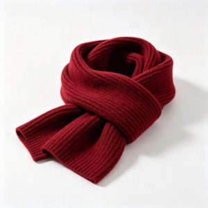 Burgundy Knitted Scarf
