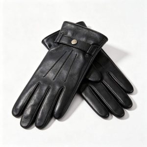 Black Genuine Leather Gloves