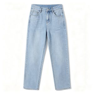 Light Blue Straight Leg Jeans