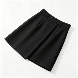 Black High Waist A-Line Skirt