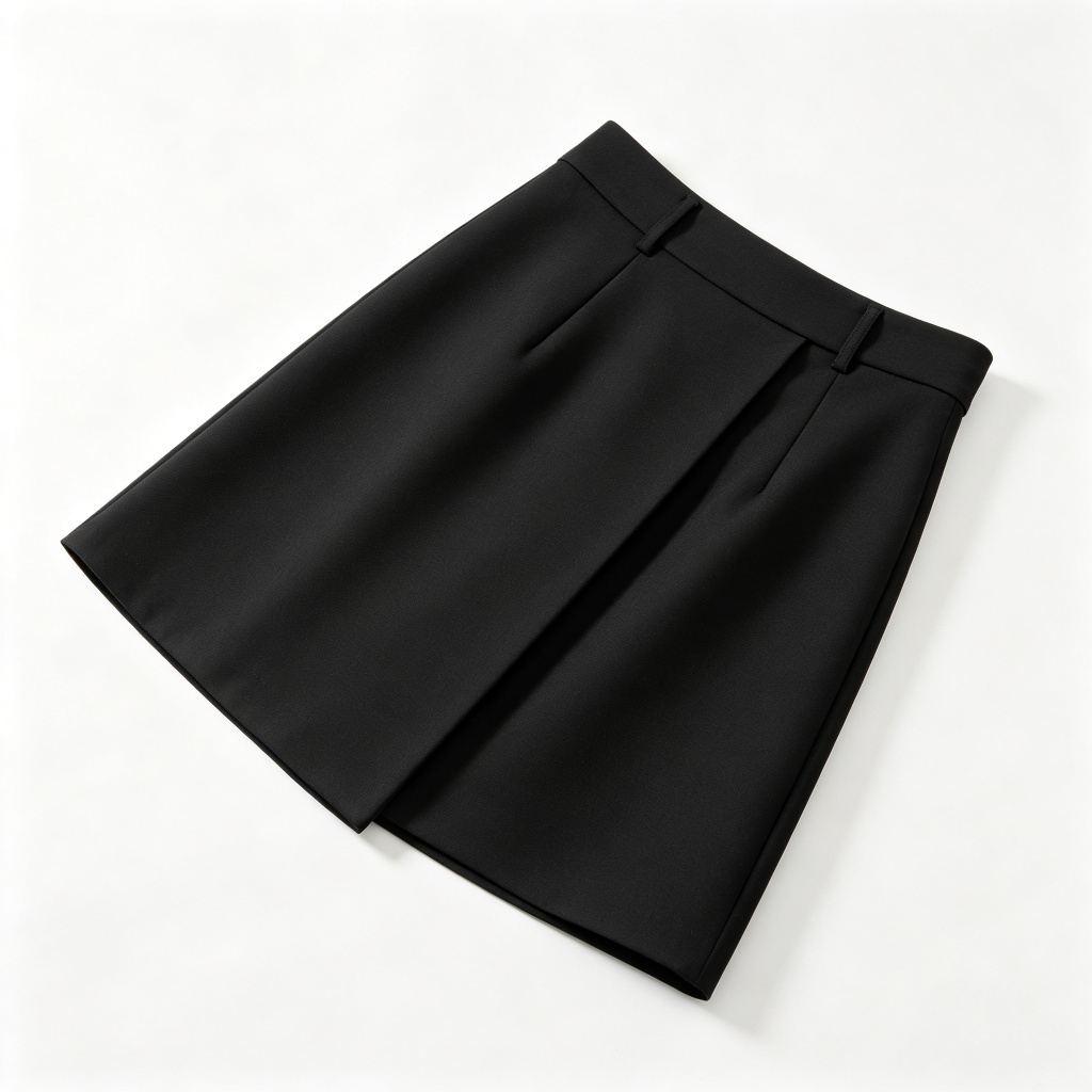 Black High Waist A-Line Skirt