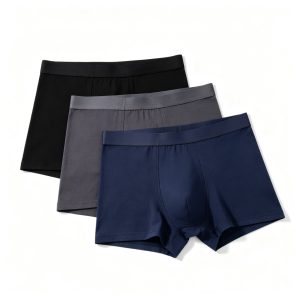 Men's Boxer Briefs 3-Pack (Black, Grey, Navy)