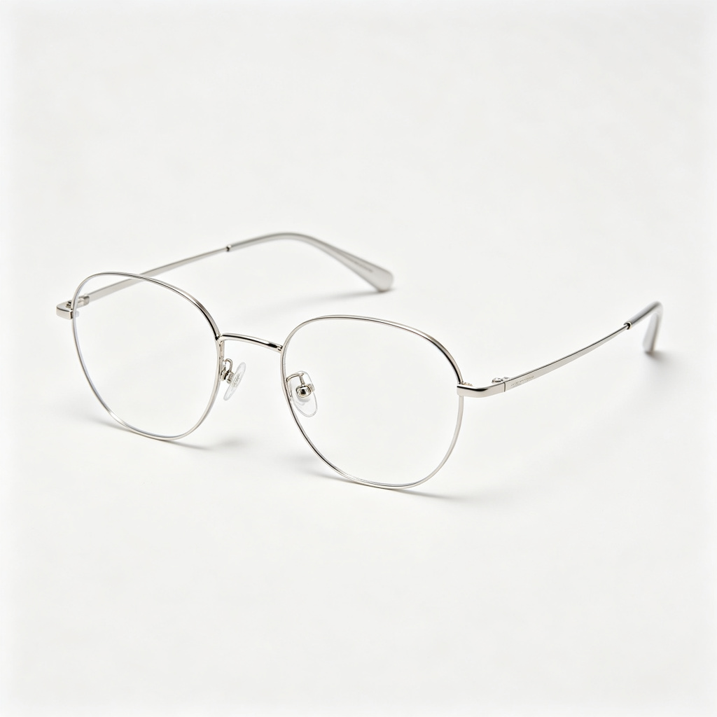 Silver Metal Round Optical Glasses