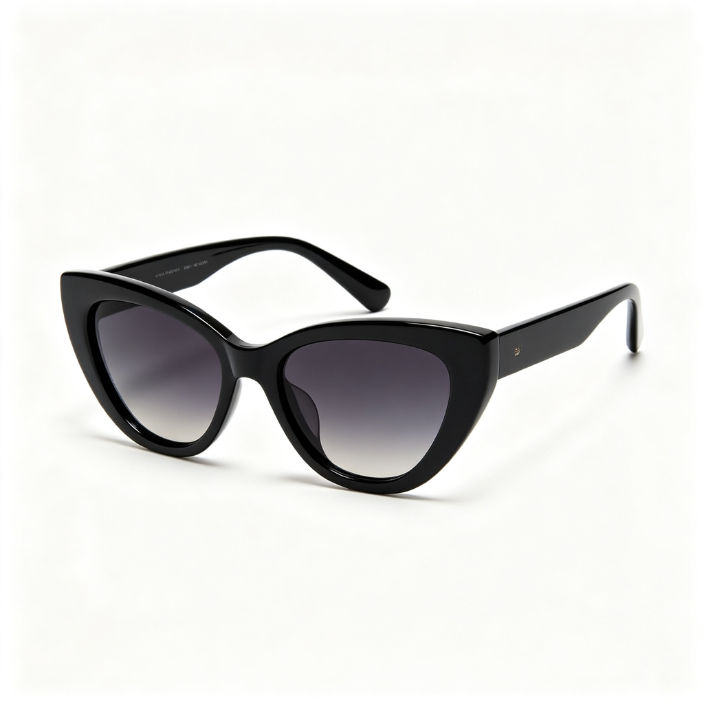 Black Oversized Cat Eye Sunglasses