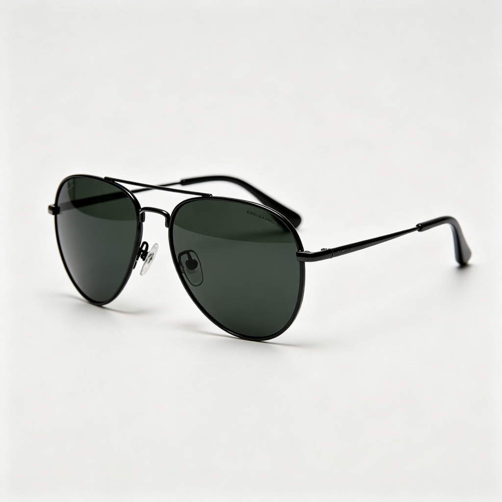 Black Classic Aviator Sunglasses