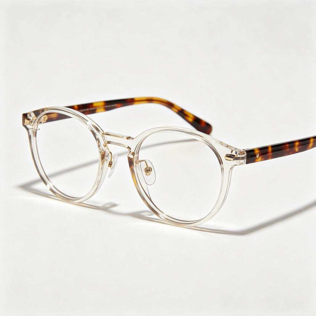 Clear Round Frame Optical Glasses