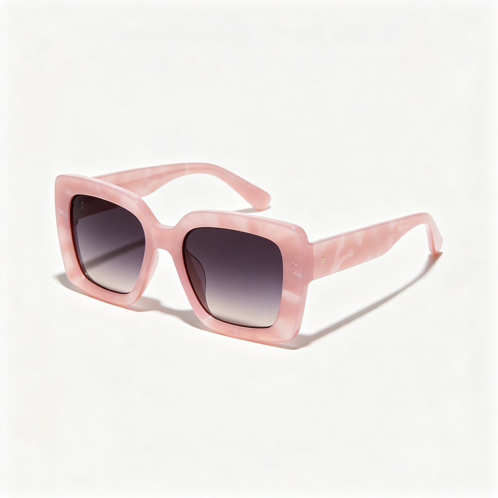 Pink Square Frame Sunglasses
