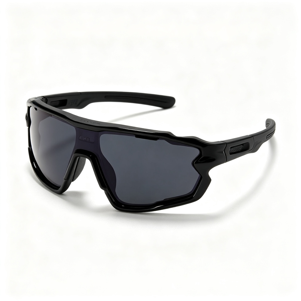 Black Sports Wrap Sunglasses