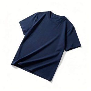 Navy Cotton Crew Neck Short-Sleeve T-Shirt