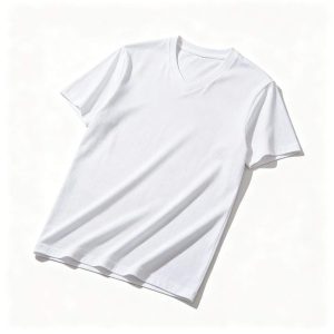 White V-Neck Short-Sleeve T-Shirt