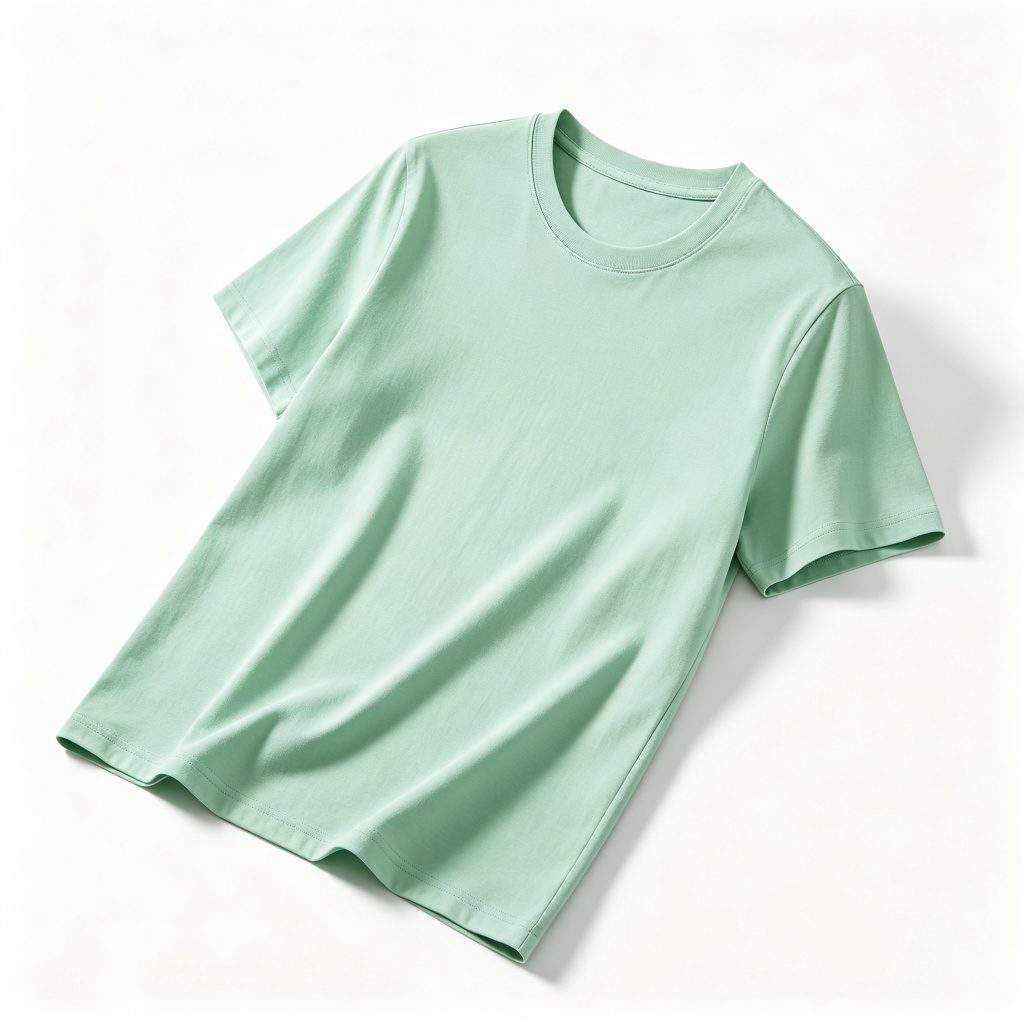 Mint Green Crew Neck Short-Sleeve T-Shirt