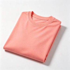 Coral Pink Crew Neck Short-Sleeve T-Shirt