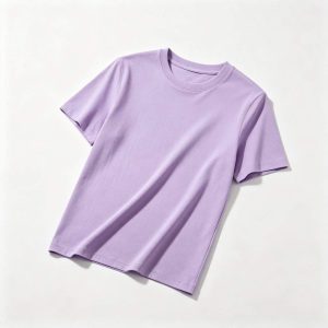 Lavender Crew Neck Short-Sleeve T-Shirt