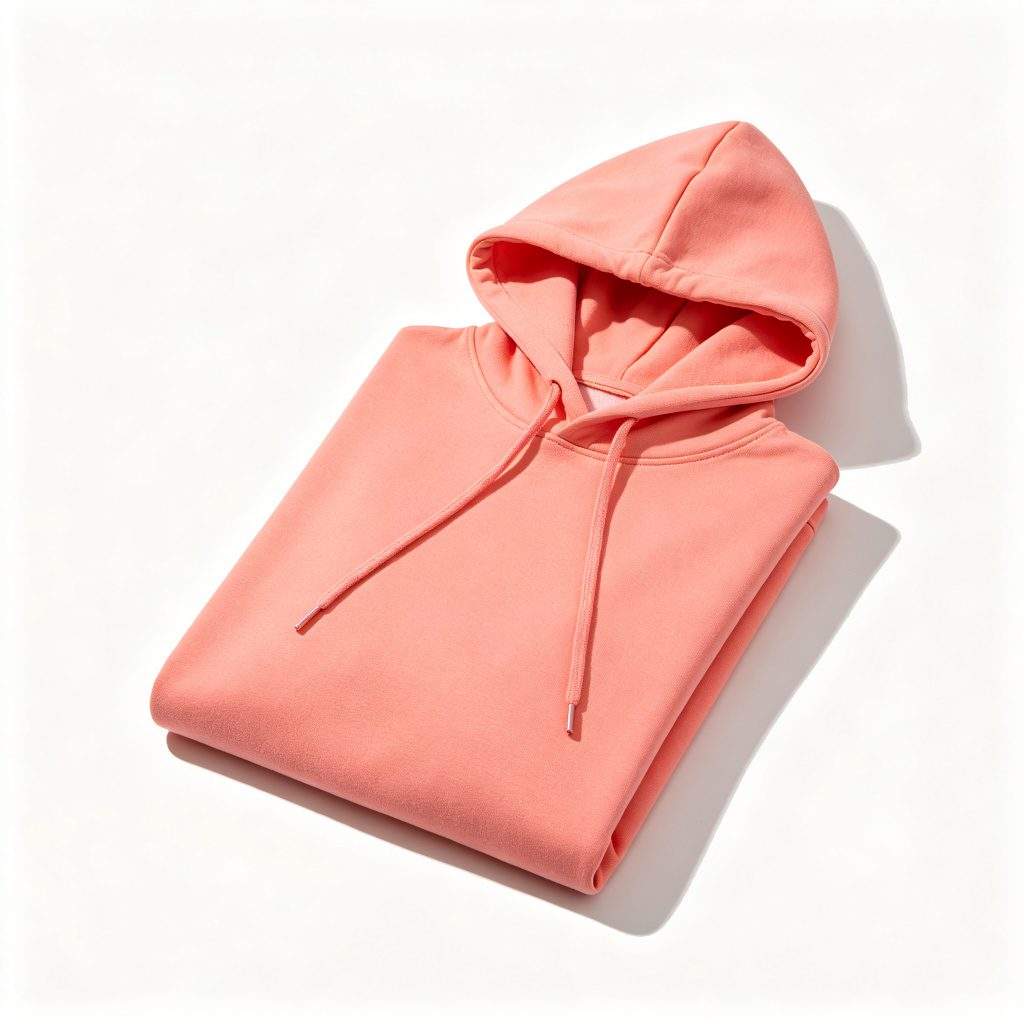 Coral Pink Hooded Sweatshirt