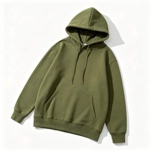 Olive Green Hooded Sweatshirt