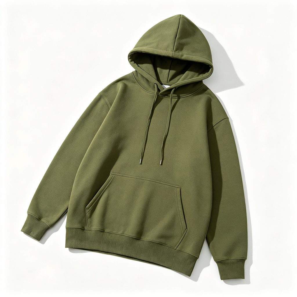 Olive Green Hooded Sweatshirt