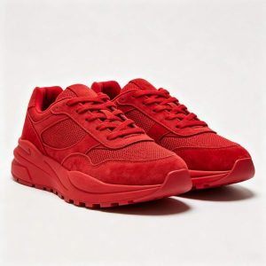 Red Retro Running Shoes