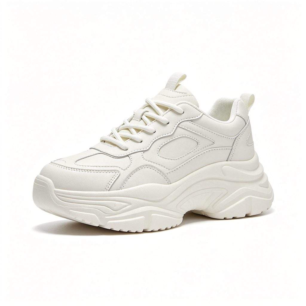 White Platform Dad Sneakers