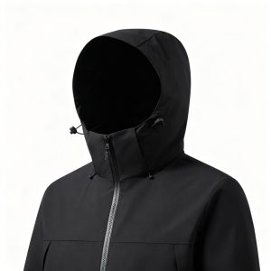 Black Hooded Outdoor Jacket
