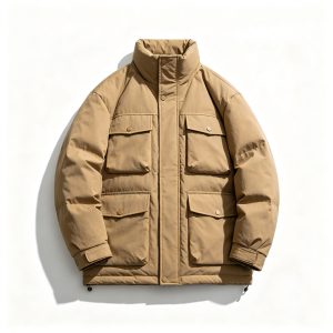 Khaki Utility Down Jacket