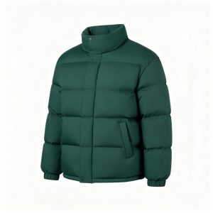 Dark Green Stand Collar Down Jacket