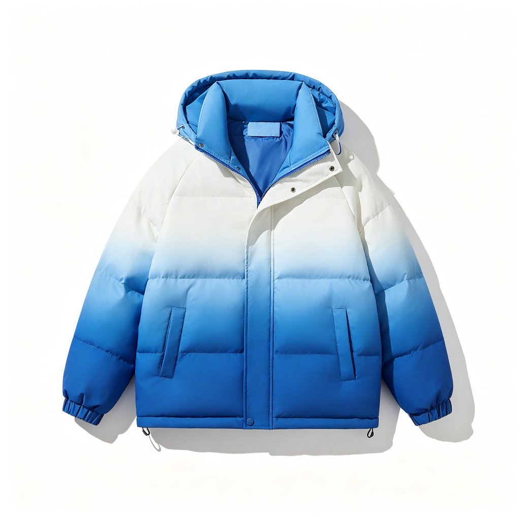Blue Gradient Down Jacket