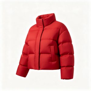 Red Stand Collar Down Jacket