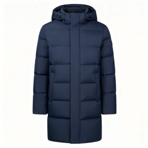 Deep Navy Mid-Length Down Jacket