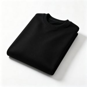 Black Minimalist Crewneck Sweatshirt