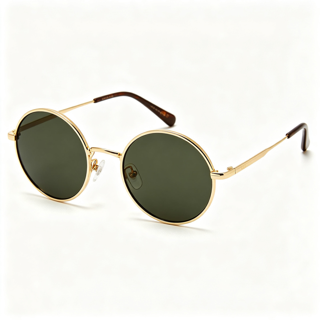 Vintage Round Metal Frame Sunglasses