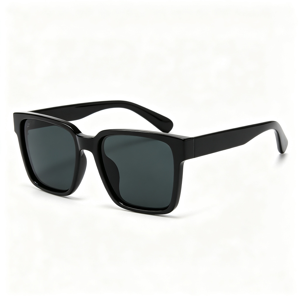 Black Square Polarized Sunglasses