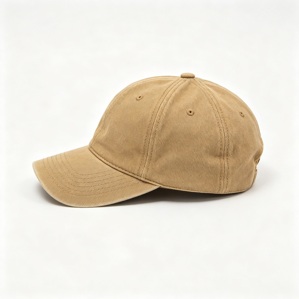 Khaki Washed Baseball Cap - Image 2